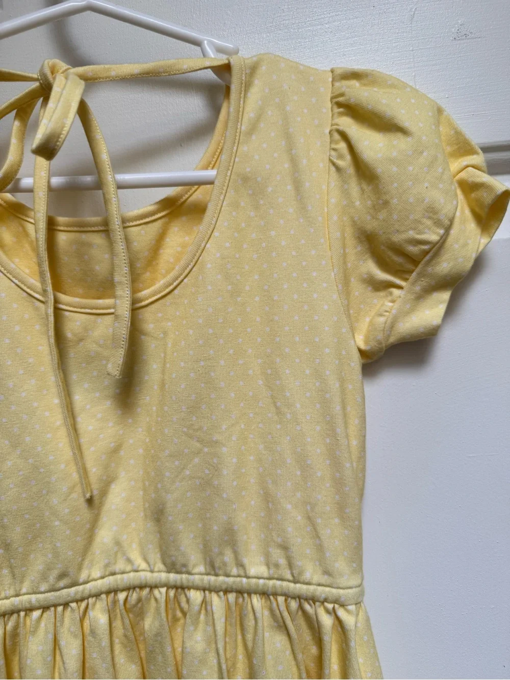 Omi Jo Yellow with White Polka Dot Twirl Dress Girl size 4 (A) Well Dressed Wolf